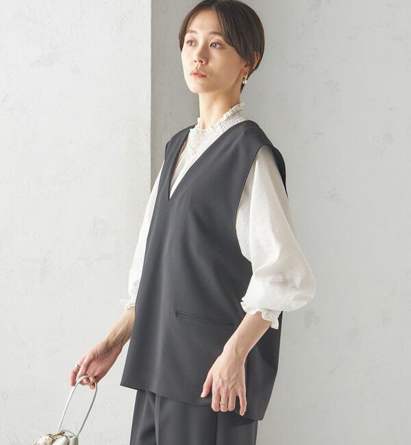 SHIPS for women「〈手洗い可能〉プルオーバー ベスト（セットアップ対応）」|ベスト・ジレ|