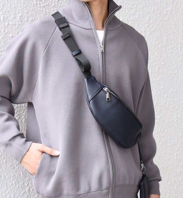 SHIPS any「SHIPS any: スプリット レザー ボディバッグ (カードケース付き) 25AW◇」|その他|ネイビー