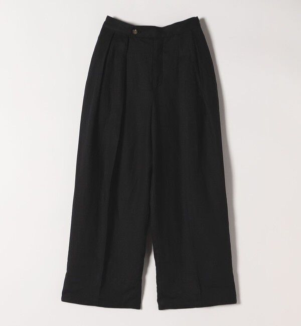 quaranciel「quaranciel:〈洗濯機可能〉ヨーロピアンフラックス リネン タック ワイド パンツ」|その他|