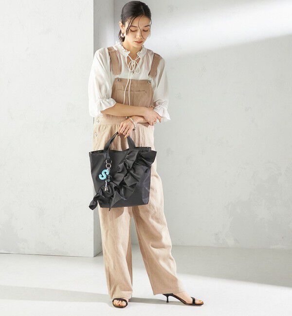 SHIPS for women「【WEB限定】チャーム 付き フリル トート」|トートバッグ|