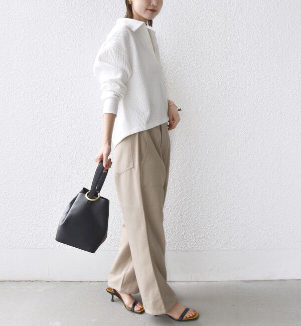 SHIPS for women「【WEB限定】〈手洗い可能〉ケーブル ジャージー ポロ プルオーバー」|Tシャツ・カットソー|