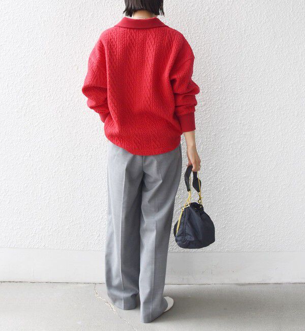 SHIPS for women「【WEB限定】〈手洗い可能〉ケーブル ジャージー ポロ プルオーバー」|Tシャツ・カットソー|