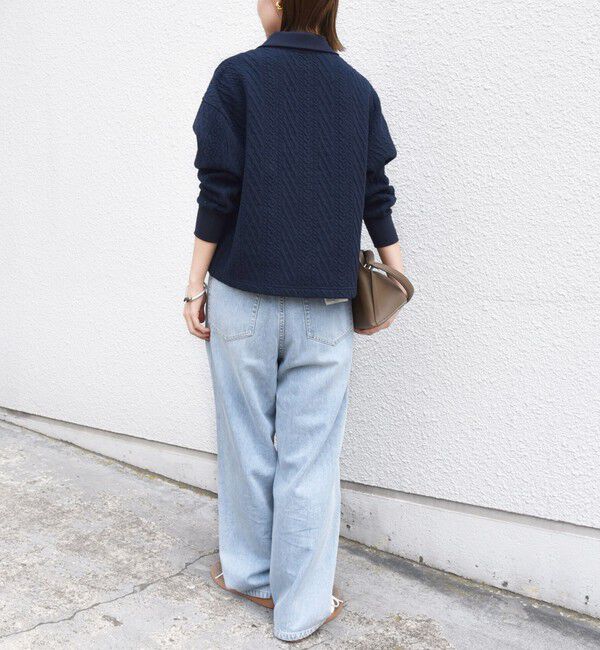 SHIPS for women「【WEB限定】〈手洗い可能〉ケーブル ジャージー ポロ プルオーバー」|Tシャツ・カットソー|