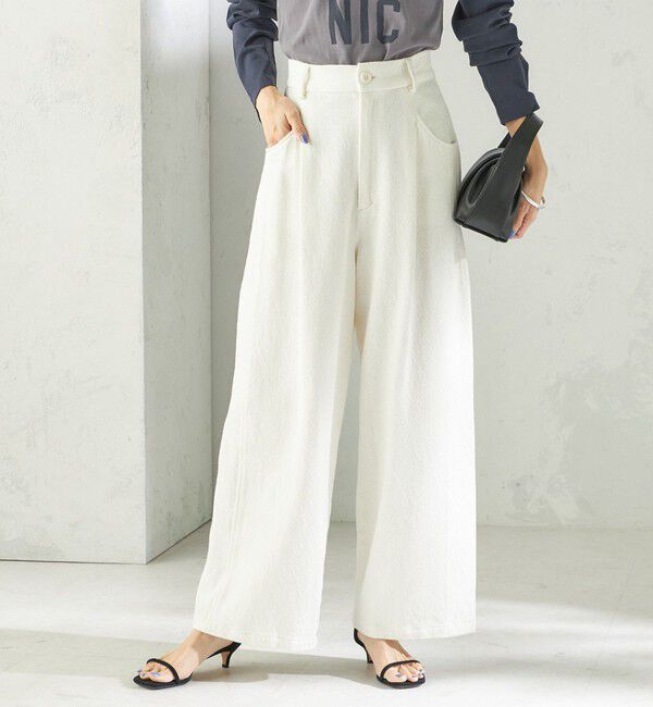 SHIPS for women「〈手洗い可能〉ルーズ デニム ポケット デザイン パンツ」|デニム|