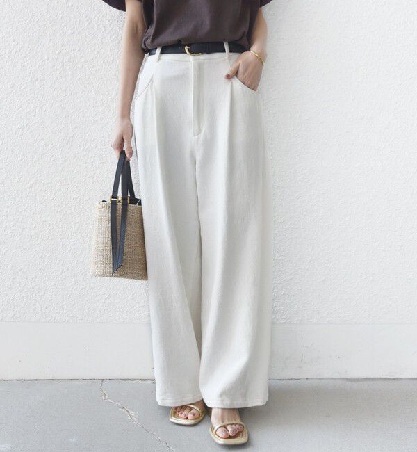 SHIPS for women「〈手洗い可能〉ルーズ デニム ポケット デザイン パンツ」|デニム|