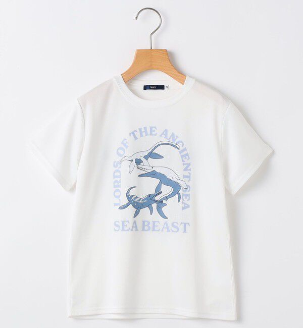 SHIPS KIDS「SHIPS KIDS:140～160m /〈接触冷感/吸水速乾〉シービースト 半袖 Tシャツ」|Tシャツ・カットソー|オフホワイト
