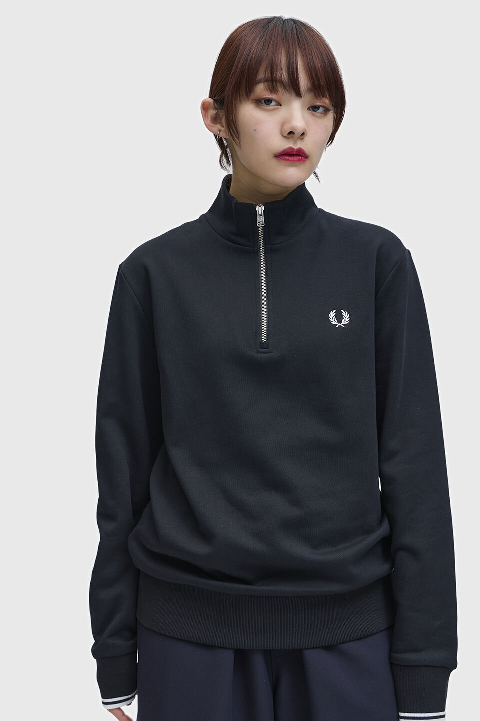 FRED PERRY 「Half Zip Sweatshirt」|スウェット・ジャージ|BLACK
