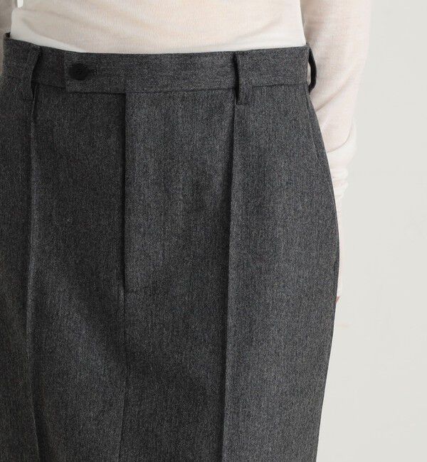 Edition「ポプリンメルトン ロングスカート」|タイト|