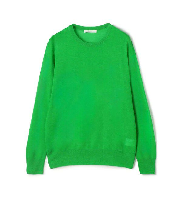 GALERIE VIE「 ウーステッドカシミヤ クルーネックプルオーバー」|ニット・セーター|55 グリーン