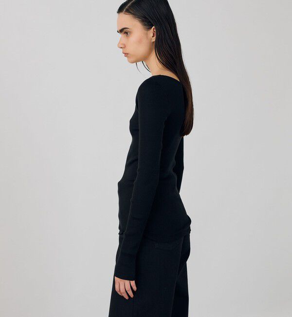 DES PRES「シルクコットンリブ ラウンドネックプルオーバー」|Tシャツ・カットソー|