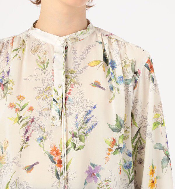 TOMORROWLAND collection「カカオフラワープリント ボウタイブラウス」|シャツ・ブラウス|