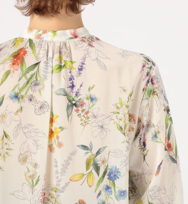 TOMORROWLAND collection「カカオフラワープリント ボウタイブラウス」|シャツ・ブラウス|
