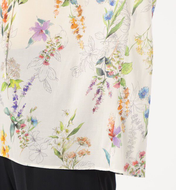 TOMORROWLAND collection「カカオフラワープリント ボウタイブラウス」|シャツ・ブラウス|