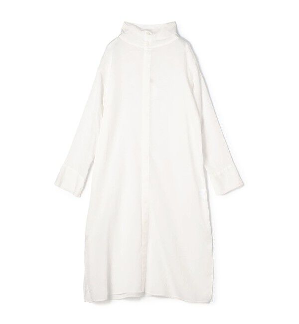 GALERIE VIE「セルロースシルクブロード  ハイネックロングシャツ」|ワンピース|11 ホワイト