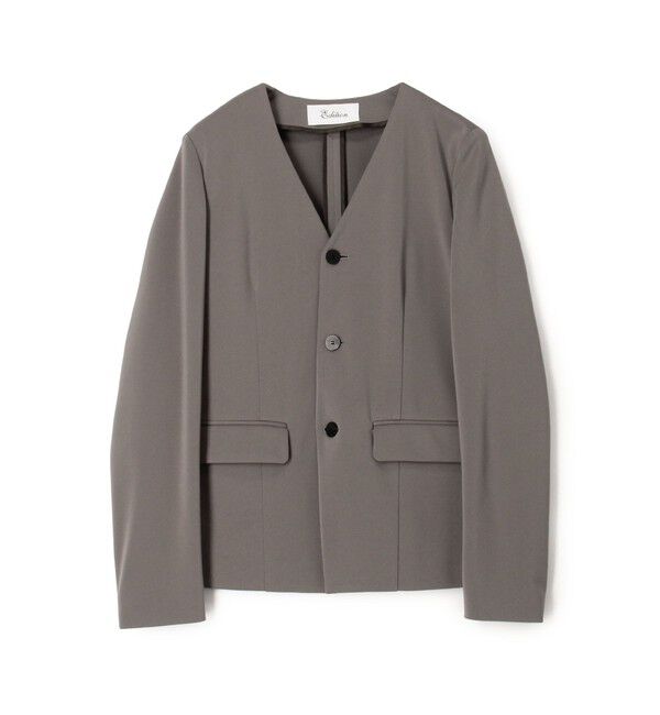 Edition「カルゼジャージー ノーカラージャケット」|ノーカラージャケット|45 キャメル