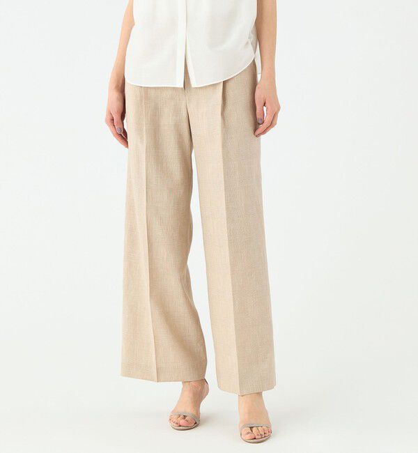 TOMORROWLAND collection「サマーグレンチェック タックワイドパンツ」|その他|