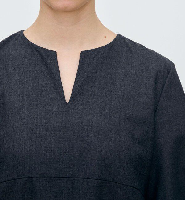 TOMORROWLAND collection「スーパーウールウィーブ ハイウエストIラインワンピース」|ワンピース|