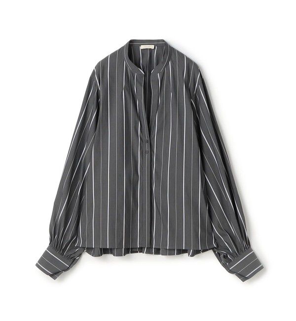 DES PRES「 コットンストレッチポプリン ボリュームスリーブブラウス」|シャツ・ブラウス|18 ブラック系