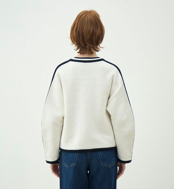 MACPHEE「モスライクステッチ Vカラーカーディガン」|カーディガン|