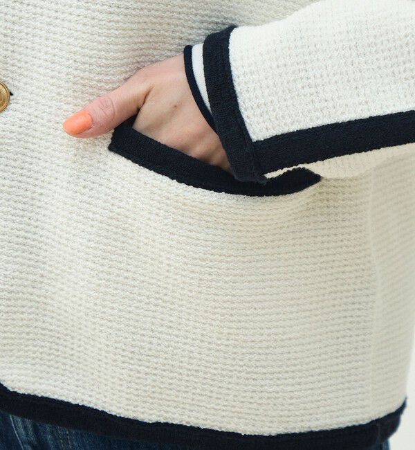 MACPHEE「モスライクステッチ Vカラーカーディガン」|カーディガン|