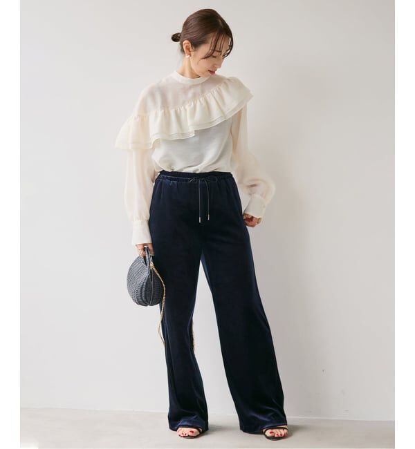 VERMEIL par iena「シアーサテンフリルブラウス」|シャツ・ブラウス|