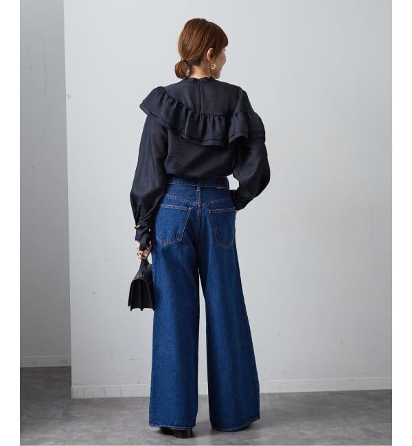 VERMEIL par iena「シアーサテンフリルブラウス」|シャツ・ブラウス|