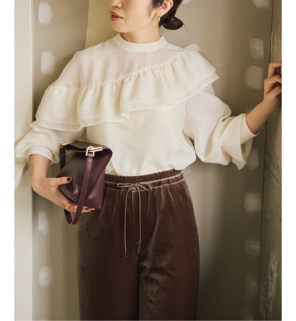 VERMEIL par iena「シアーサテンフリルブラウス」|シャツ・ブラウス|