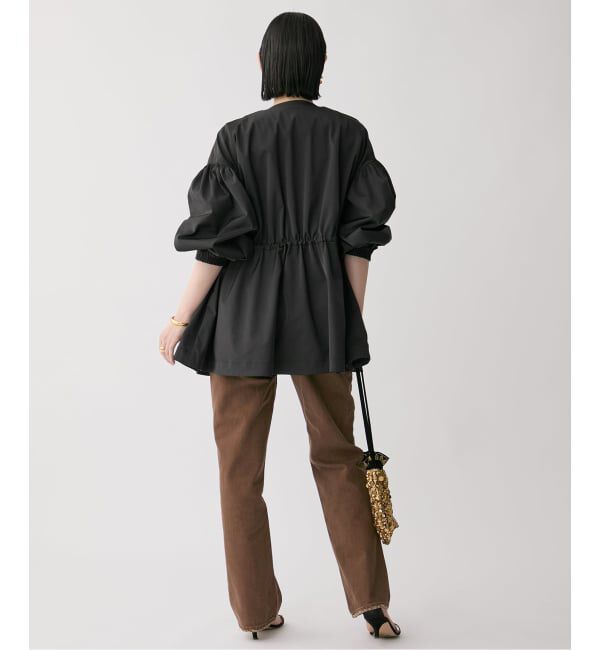 VERMEIL par iena「《追加》ノーカラーギャザーZIPブルゾン」|その他|