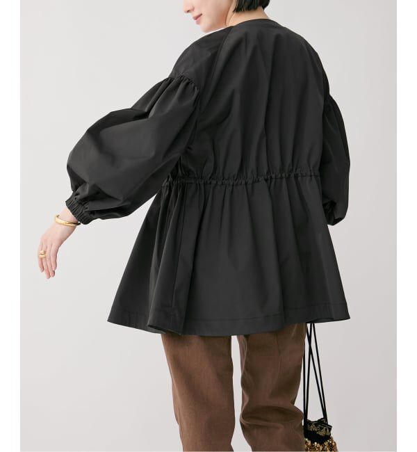 VERMEIL par iena「《追加》ノーカラーギャザーZIPブルゾン」|その他|