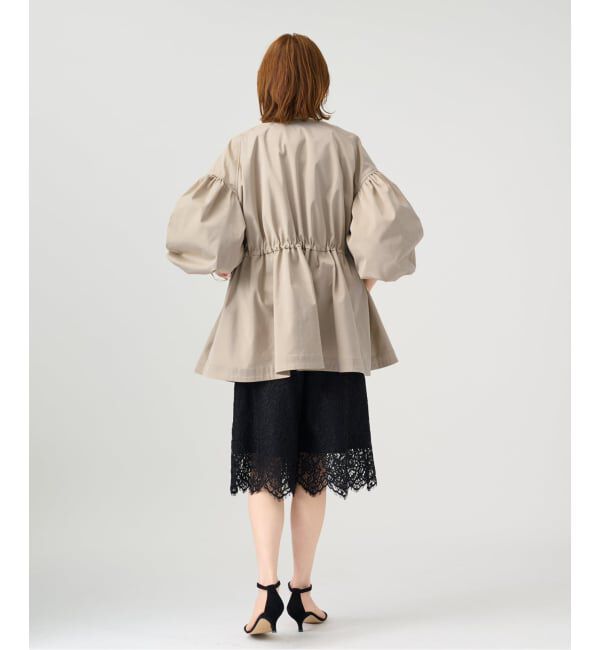 VERMEIL par iena「《追加》ノーカラーギャザーZIPブルゾン」|その他|