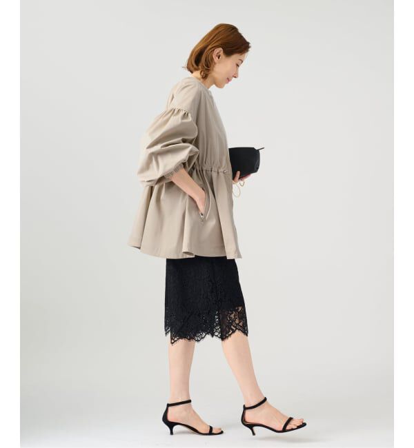 VERMEIL par iena「《追加》ノーカラーギャザーZIPブルゾン」|その他|