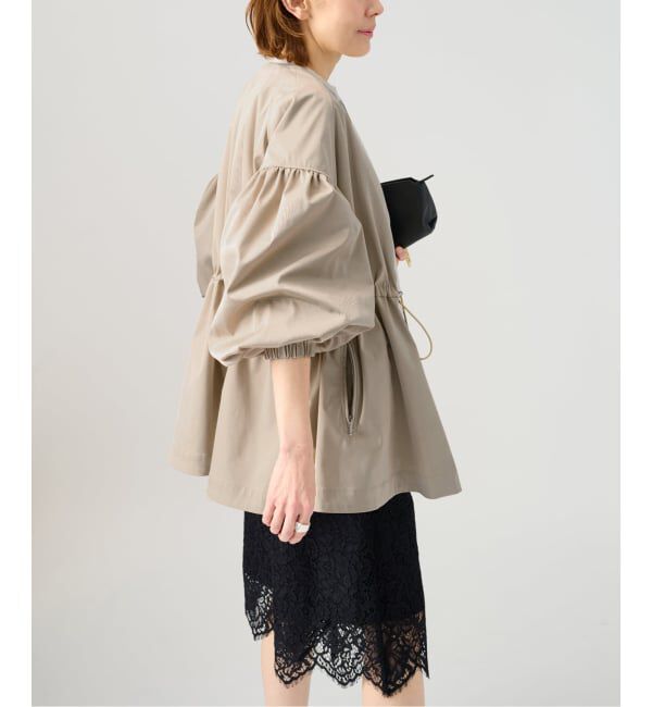 VERMEIL par iena「《追加》ノーカラーギャザーZIPブルゾン」|その他|