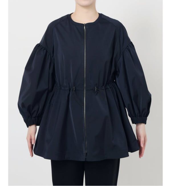 VERMEIL par iena「《追加》ノーカラーギャザーZIPブルゾン」|その他|