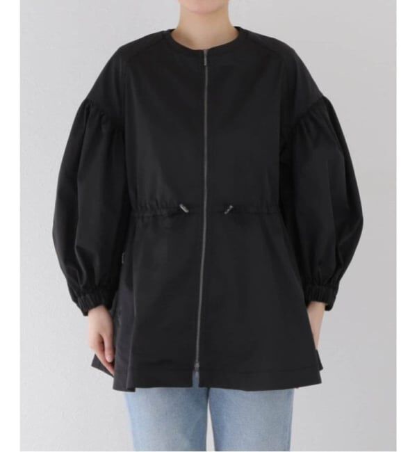 VERMEIL par iena「《追加》ノーカラーギャザーZIPブルゾン」|その他|