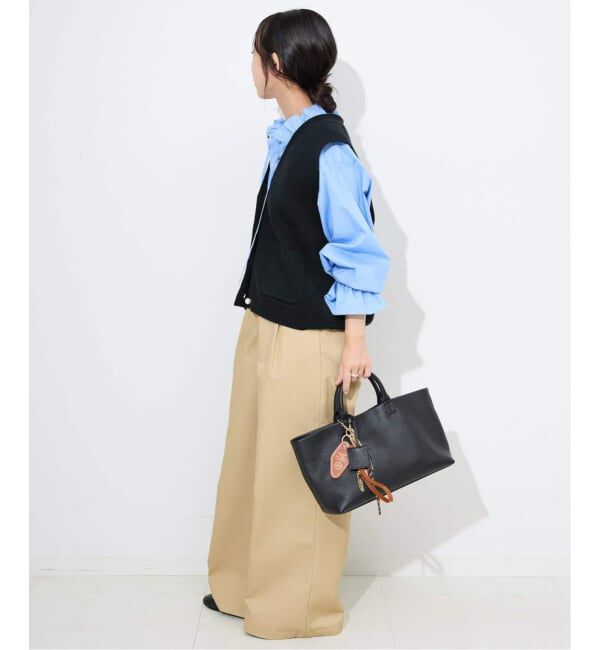 SLOBE IENA「《WEB限定/追加2》タイプライターフリルカラーブラウス」|シャツ・ブラウス|