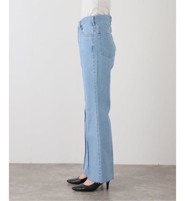 SLOBE IENA「LE DENIM PINNED FLARE LEG」|デニム|