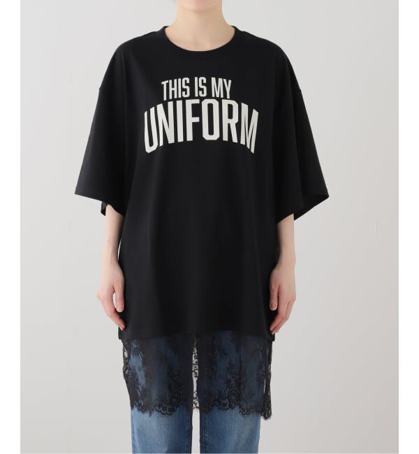 SLOBE IENA「ARCHIVE STANCE/アーカイブスタンス レースTシャツ AS-010002」|Tシャツ・カットソー|ブラック