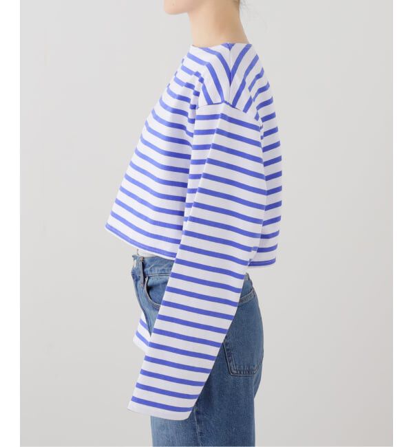 SLOBE IENA「クロップドボーダーカットソー」|Tシャツ・カットソー|