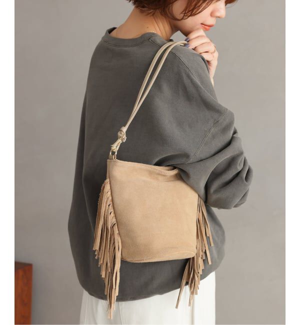 JOURNAL STANDARD relume「［26SS新作］【AULENTTI/オウレンティ】サイドフリンジショルダーバッグ」|ショルダー・メッセンジャー|ベージュ A