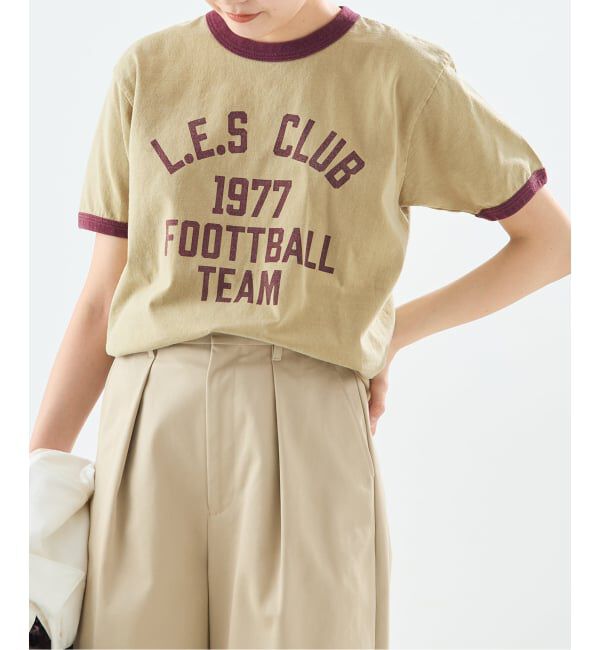 journal standard L'essage「《L.E.S》リンガーTシャツ」|Tシャツ・カットソー|ベージュ