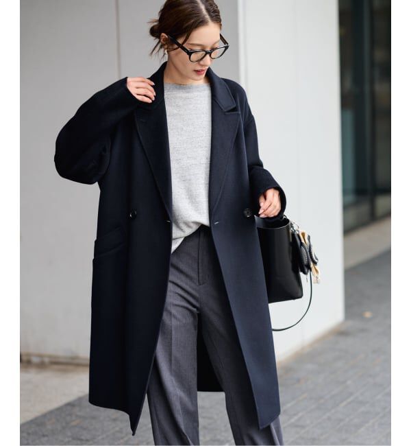 FRAMeWORK「≪追加≫SUPER160'sダブルブレストコート 4」|チェスターコート|