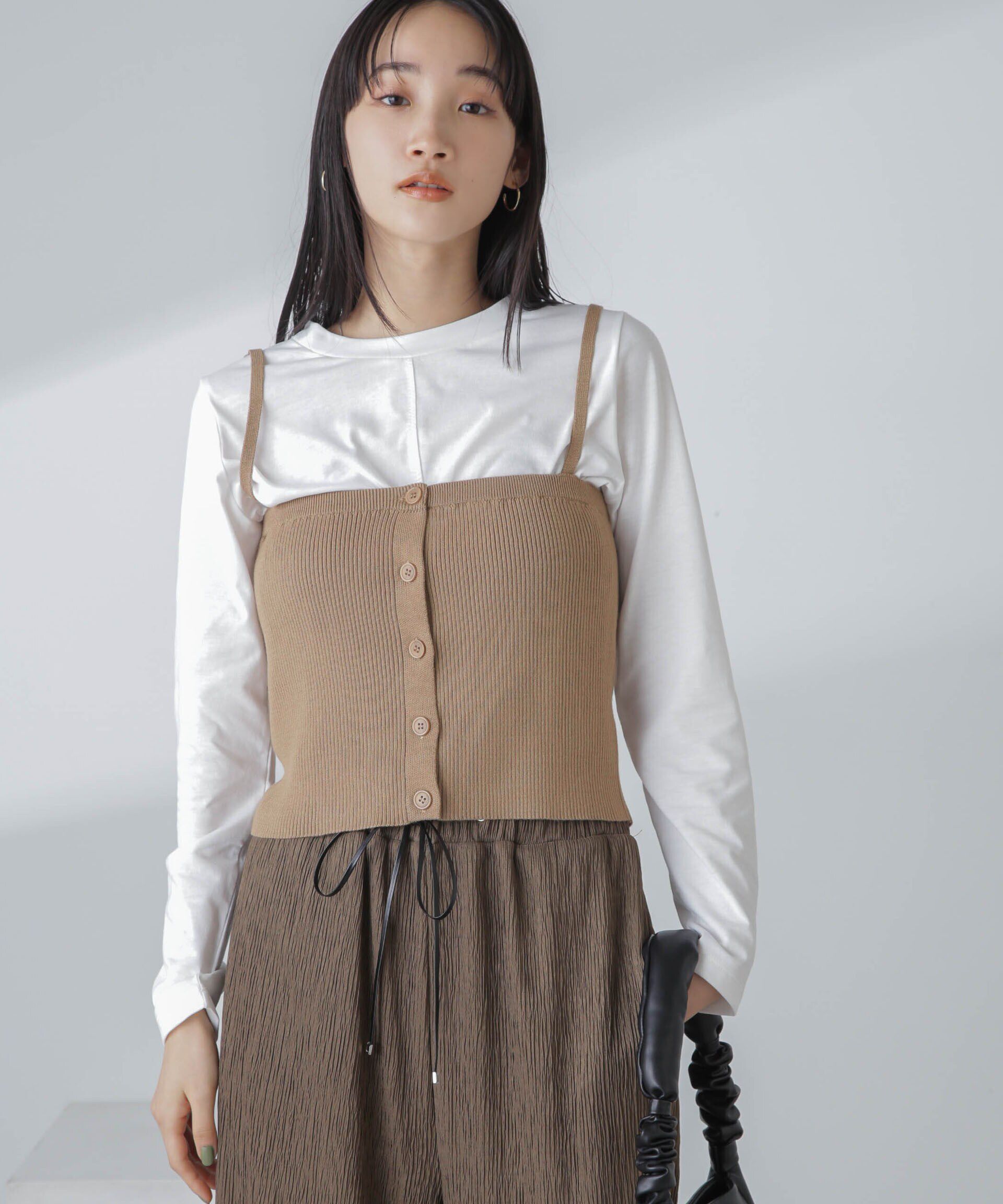 nano･universe「3WAYニットビスチェセットTee」|Tシャツ・カットソー|