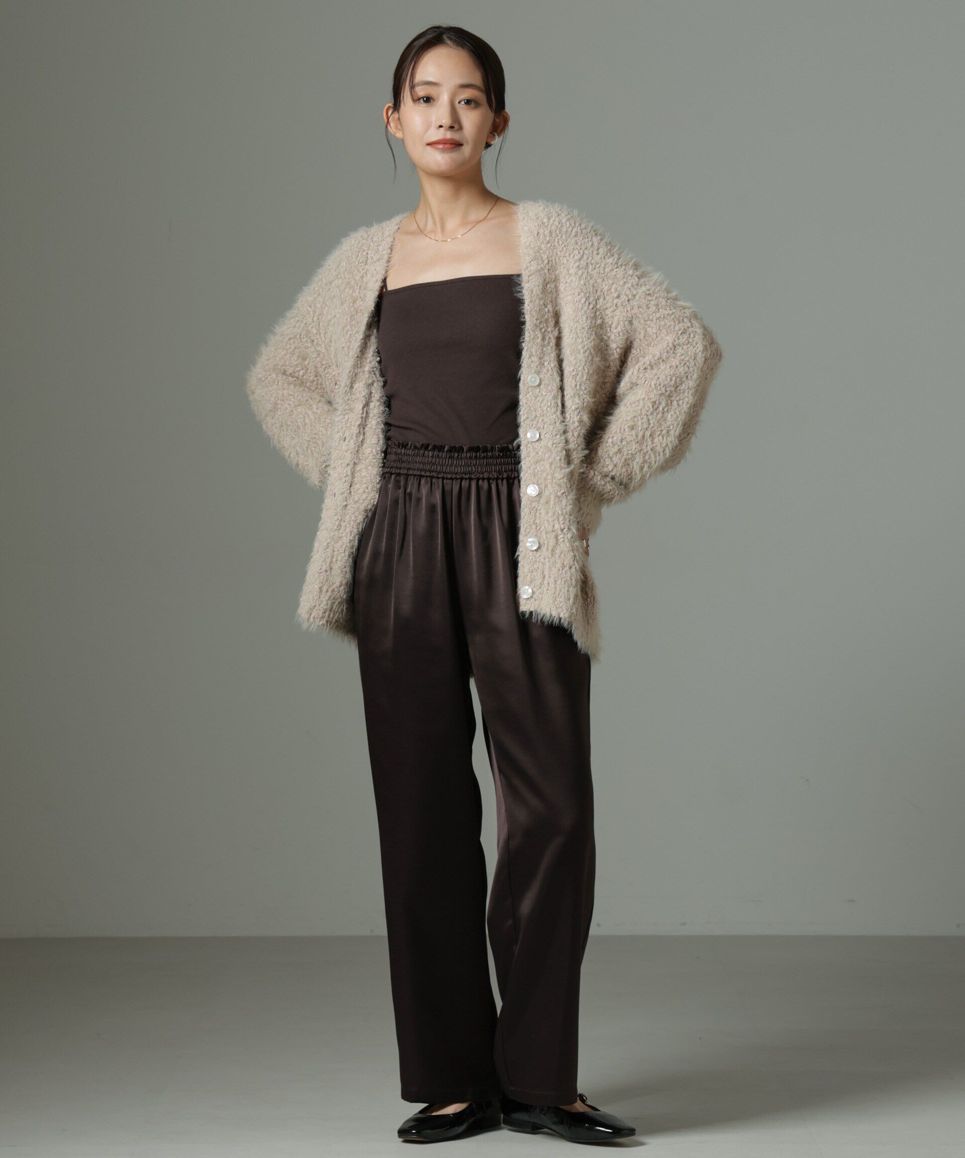 nano･universe「ヘヴィーサテンパンツ」|チノ|