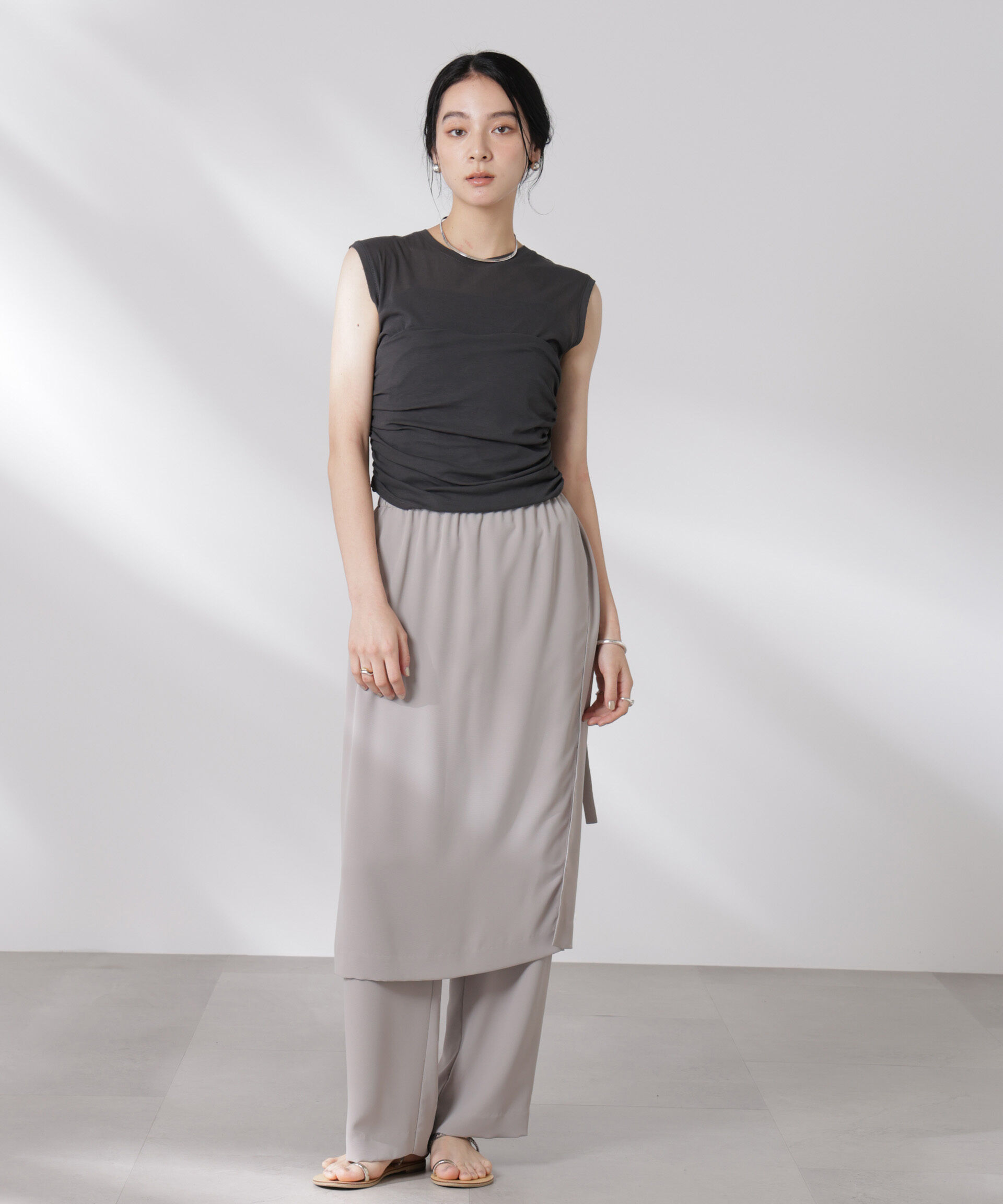 nano･universe「ドッキングビスチェシアートップス」|Tシャツ・カットソー|