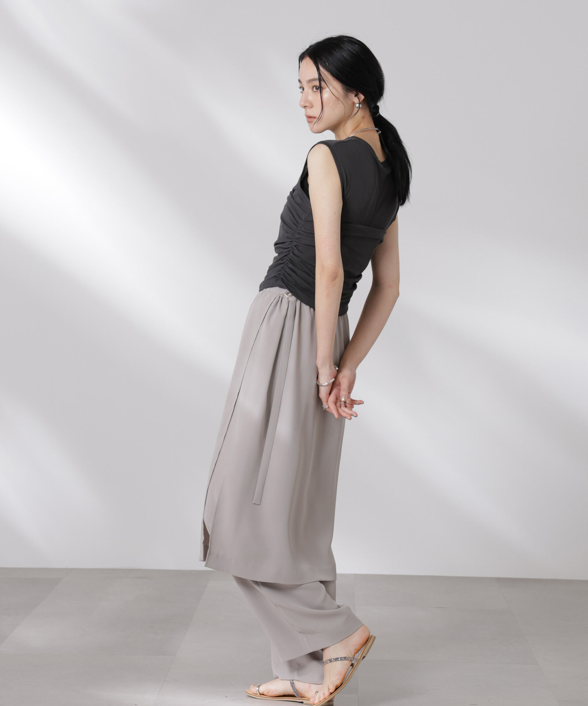 nano･universe「ドッキングビスチェシアートップス」|Tシャツ・カットソー|