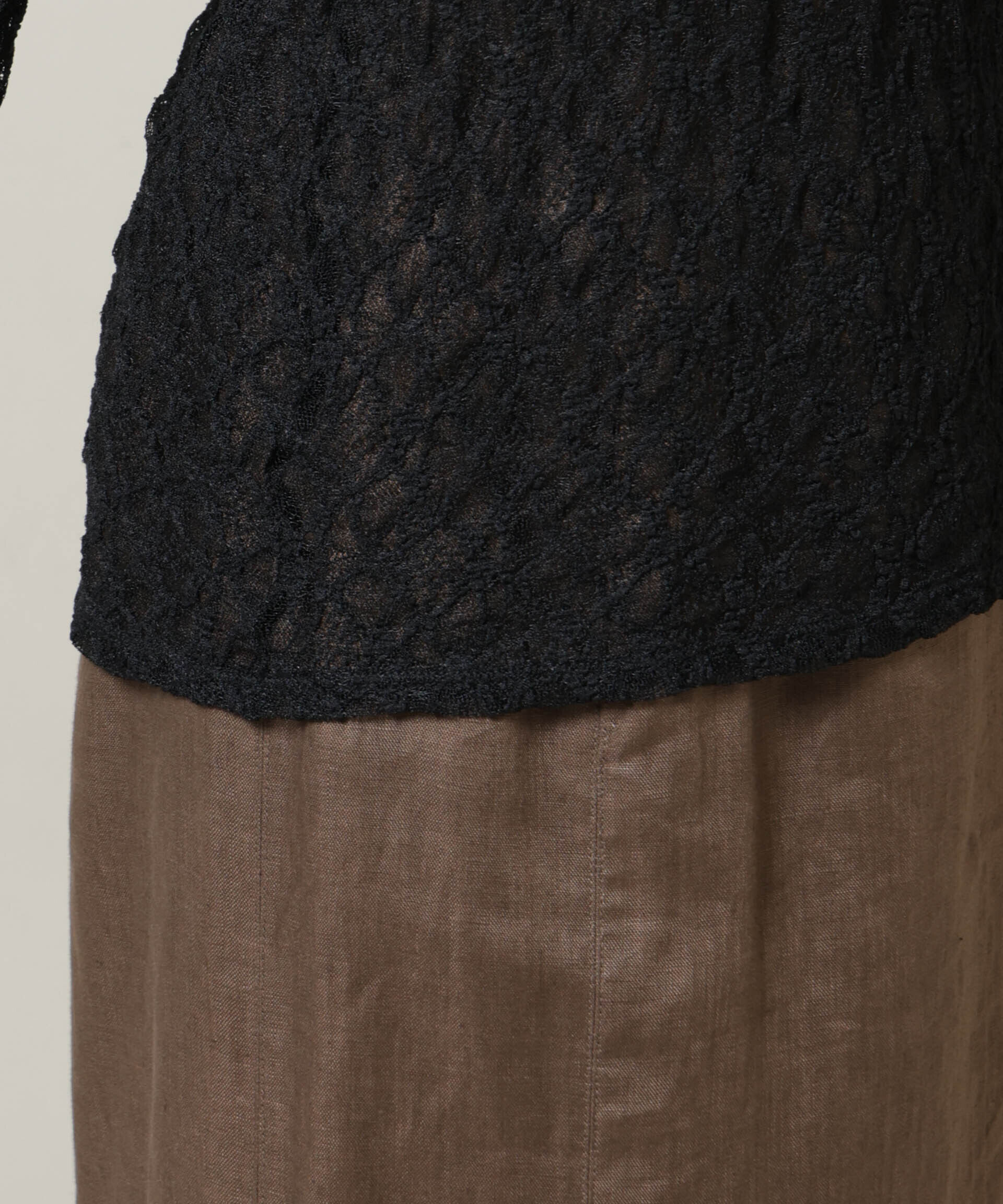 nano･universe「シアーレースロングスリーブトップス(セットアップ可)」|Tシャツ・カットソー|