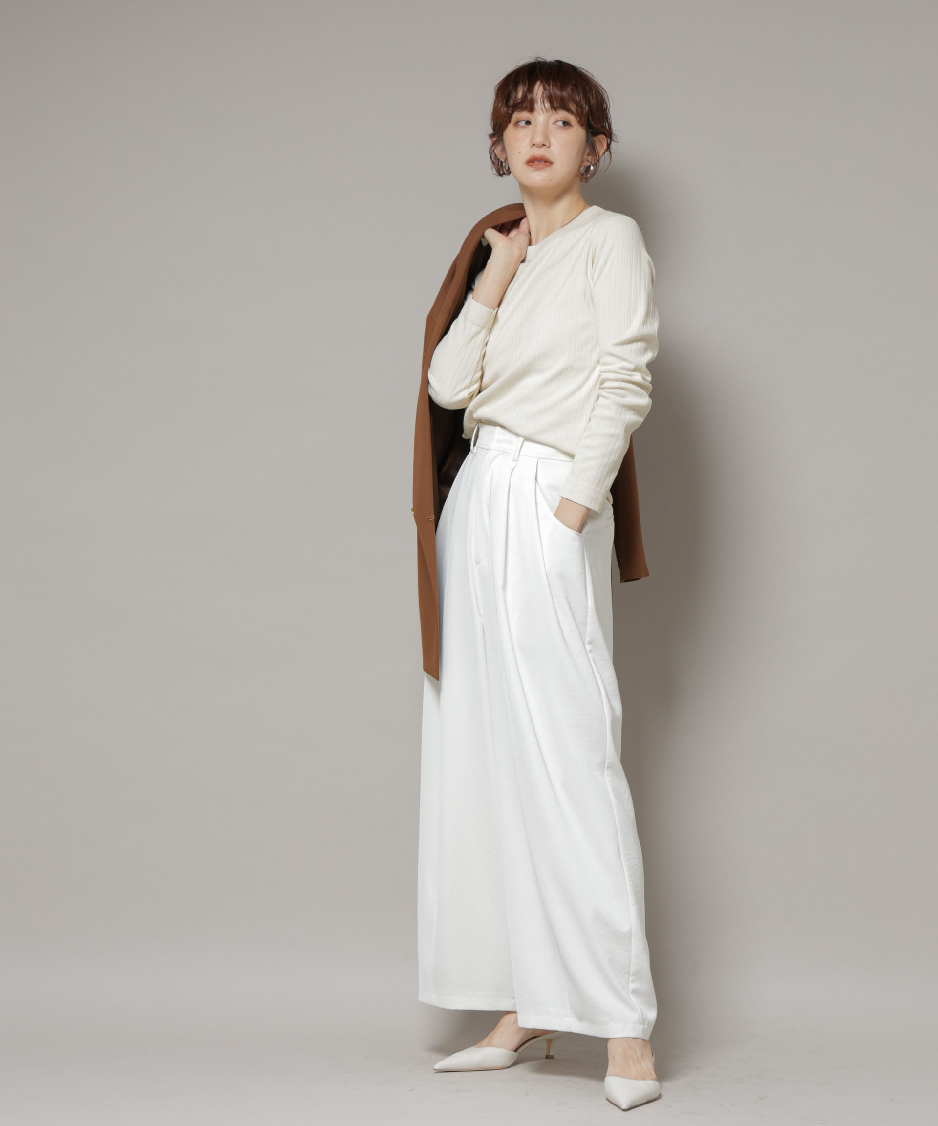 nano･universe「Anti Soaked(Ｒ) 汗染み防止リブロンＴ」|Tシャツ・カットソー|