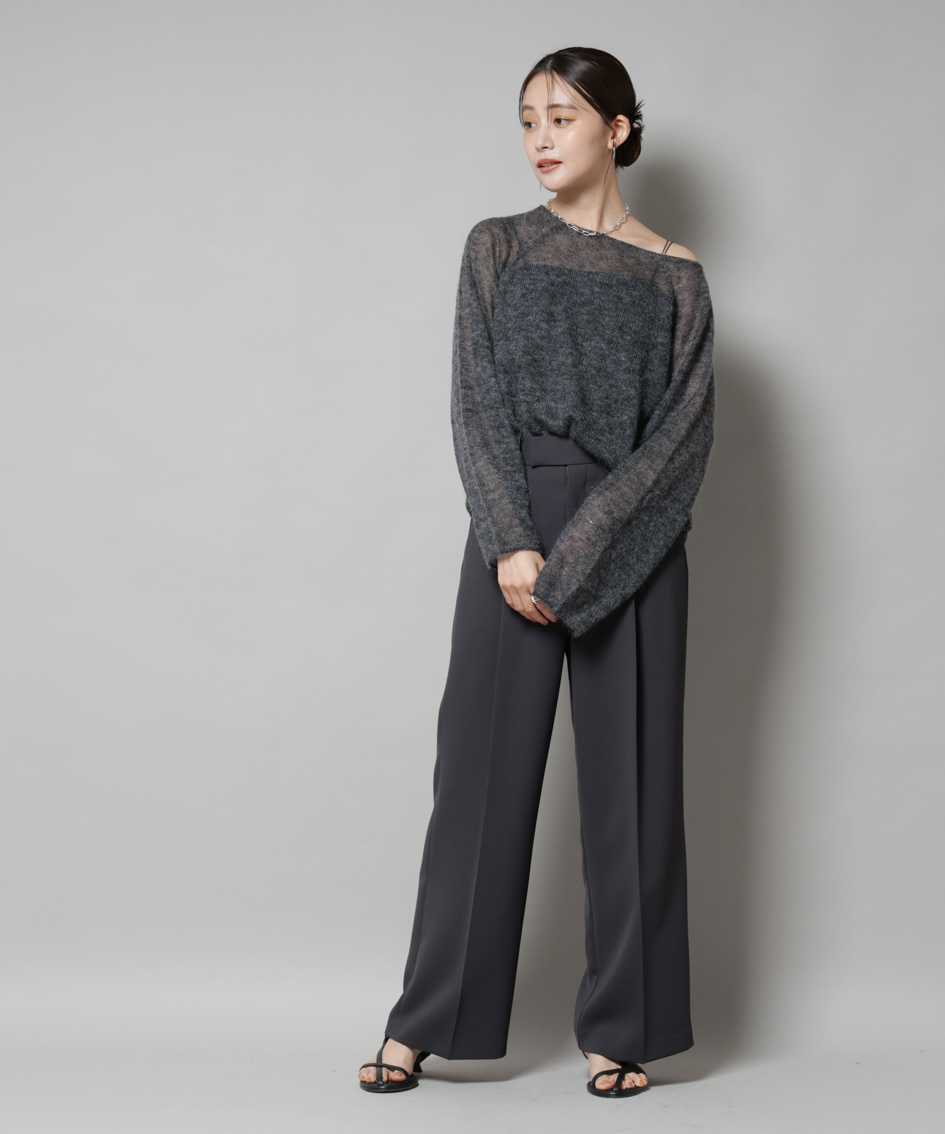 nano･universe「ツイルワイドスラックス」|チノ|