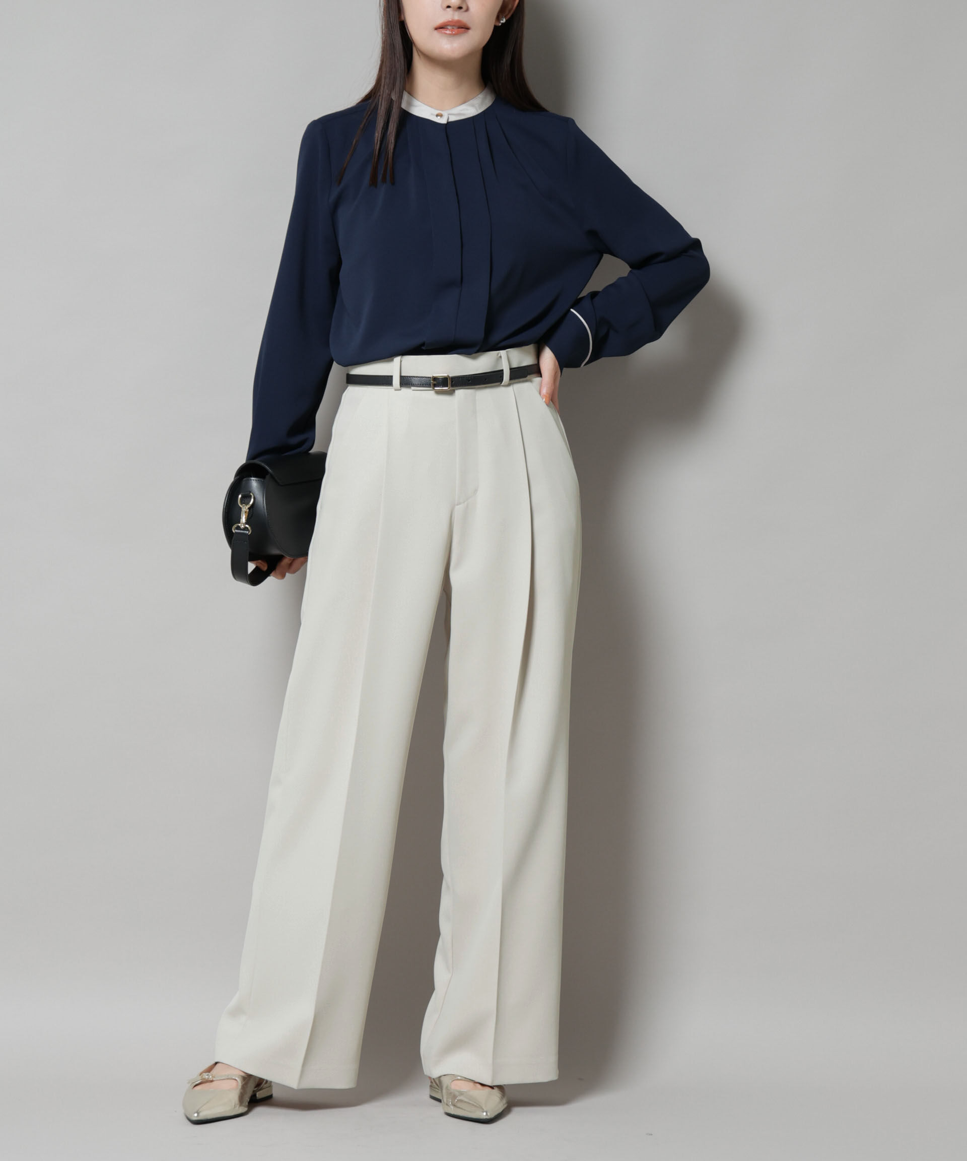 nano･universe「ツイルワイドスラックス」|チノ|