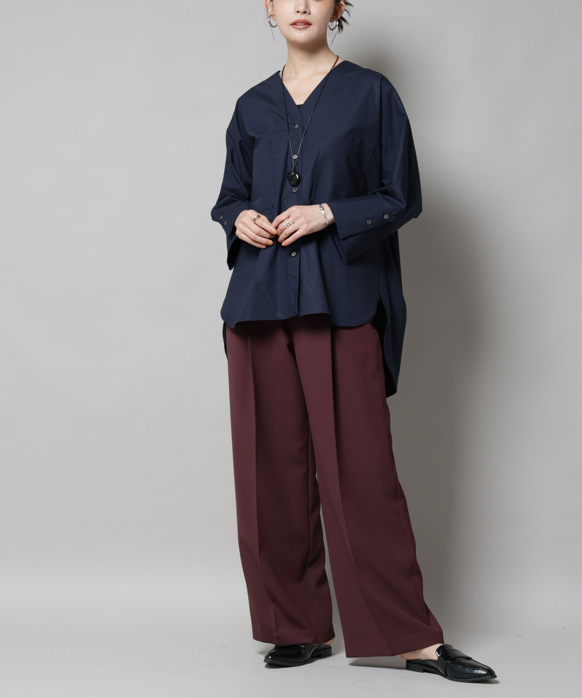 nano･universe「ツイルワイドスラックス」|チノ|